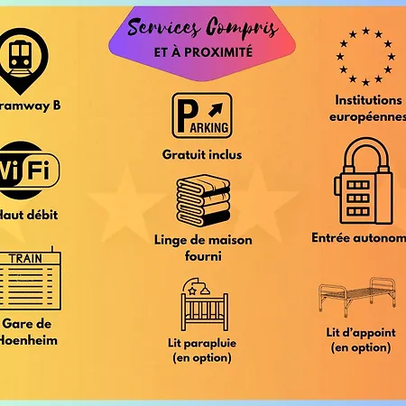 - Strasbourg - Tram - Parking Gratuit - Institutions Europeennes Apartament