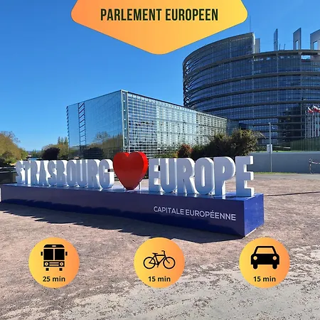 Apartmán - Strasbourg - Tram - Parking Gratuit - Institutions Europeennes Hoenheim